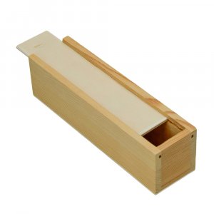 Coffret en bois non traité avec couvercle coulissant Coffret en bois non traité avec couvercle coulissant