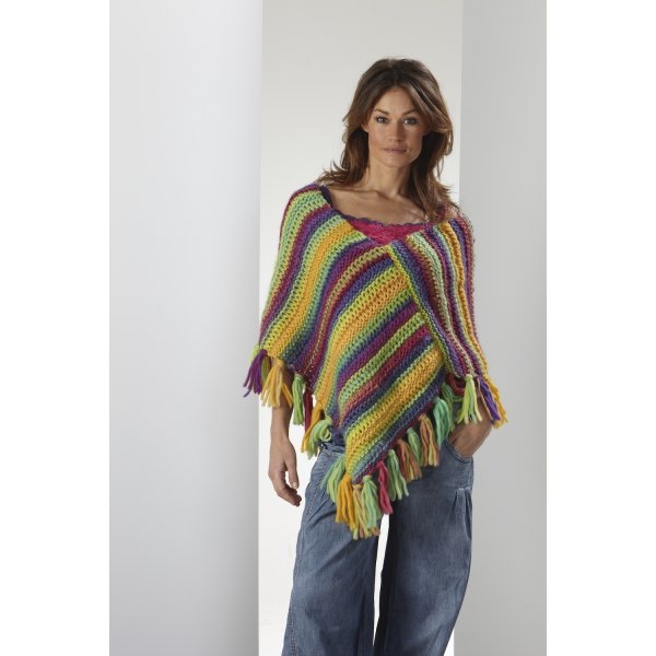 Patron tricot - Chauffe-paules avec franges
