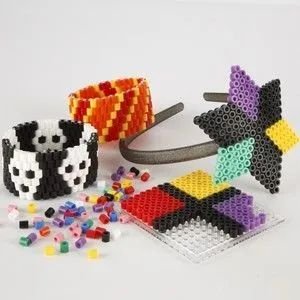 Assiettes perles - Ovale, coeur, hexagonal, cercle, carr, toile - 7x7,5-10,5x9,5 cm - 6 pcs