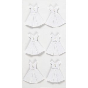 Autocollants - blanc - robe - 6 pcs Autocollants - blanc - robe - 6 pcs
