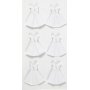 Autocollants - blanc - robe - 6 pcs
