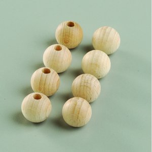Boules en bois non traité - avec demi-trous (plusieurs tailles disponibles) Boules en bois non traité - avec demi-trous (plusieurs tailles disponibles)