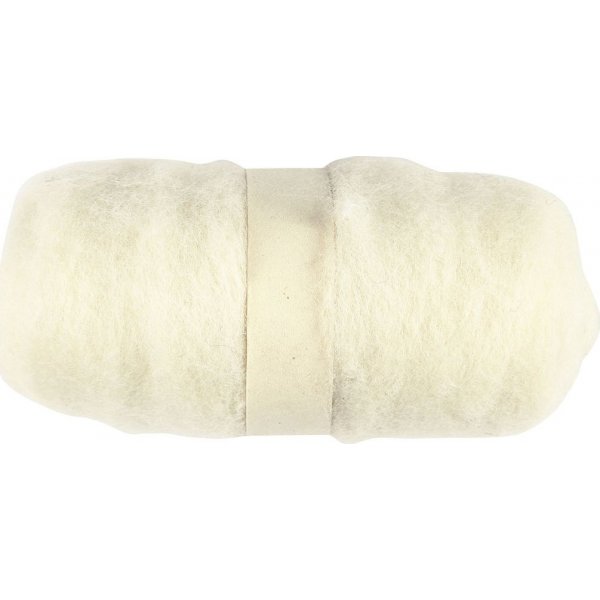 Laine carde - blanc - 100 g