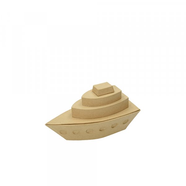 PappArt Bote Bateau  Vapeur - 22x10x11,5 cm