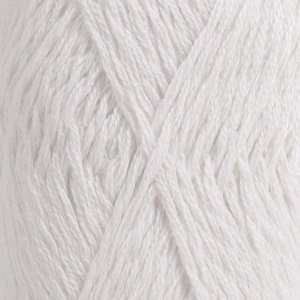 Fil DROPS Belle Uni Color - 50g - Blanc (01) Fil DROPS Belle Uni Color - 50g - Blanc (01)