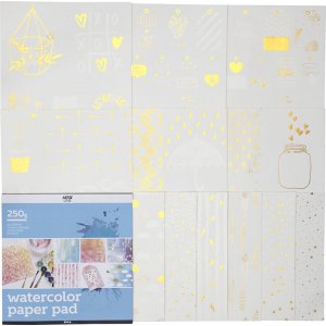 Bloc de coloriage pour aquarelle - blanc - 12 feuilles Bloc de coloriage pour aquarelle - blanc - 12 feuilles