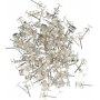 Clous d'oreilles avec plaque - plaqu argent - 100 pcs