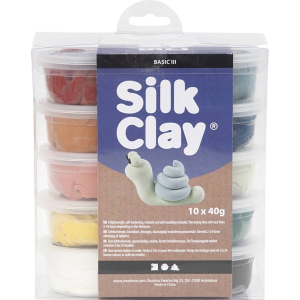 Silk Clay - couleurs ternes - 10 x 40 g