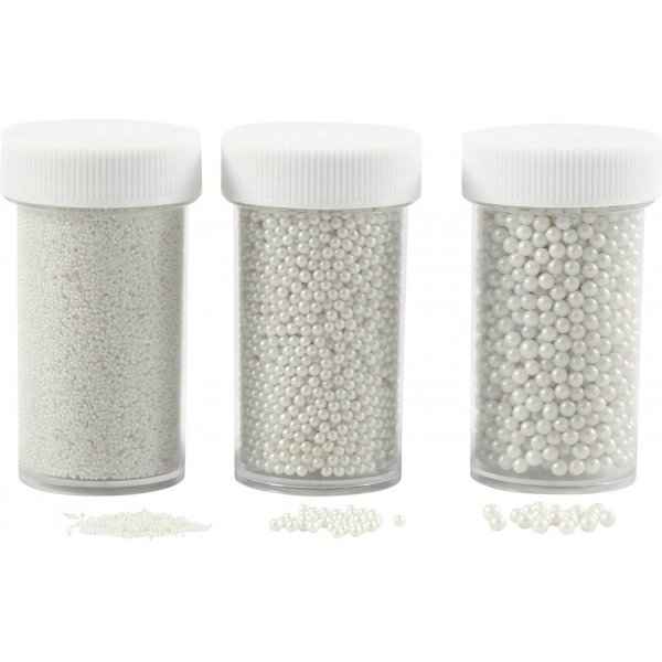 Mini boules de verre - nacre - 3 x 45 g Mini boules de verre - nacre - 3 x 45 g