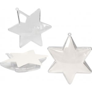 Étoile décorative - transparente - 5 pcs Étoile décorative - transparente - 5 pcs