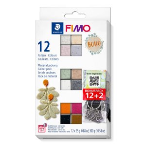Pâte à modeler FIMO Effect, couleurs bohèmes, coffret de 12 x 25 g Pâte à modeler FIMO Effect, couleurs bohèmes, coffret de 12 x 25 g