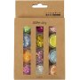 Argile paillete, couleurs mlanges, 12x5 ml