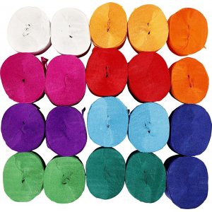 Rouleaux de papier crépon - couleurs mélangées - 20 rouleaux Rouleaux de papier crépon - couleurs mélangées - 20 rouleaux