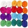 Rouleaux de papier crpon - couleurs mlanges - 20 rouleaux