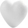 Coeurs en polystyrne - blanc - H6 cm - 50 pcs