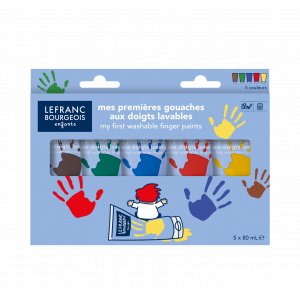 Set de peinture au doigt classe L&B - 5x80 ml Set de peinture au doigt classe L&B - 5x80 ml