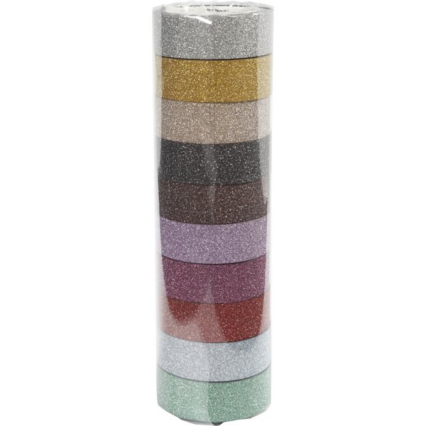 Ruban paillet/ruban washi - couleurs mlanges - 10 x 6 m