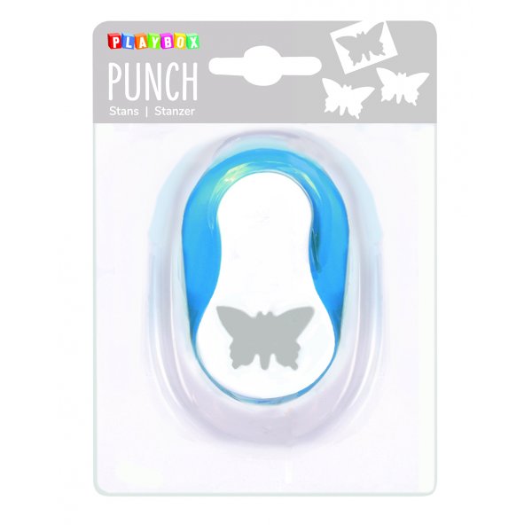 Punch papillon 2,5 cm - Bleu/blanc Punch papillon 2,5 cm - Bleu/blanc