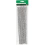 Cure-pipe - 6 mm - argent - paillettes - 24 pcs