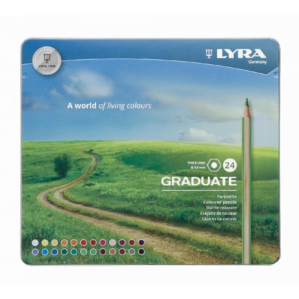 Crayons de couleur Lyra Graduate - paquet de 24