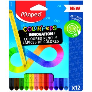 Coffret crayons de couleur - Maped - Color'Peps Infinity lot de 12 Coffret crayons de couleur - Maped - Color'Peps Infinity lot de 12