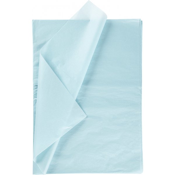Papier de soie - bleu clair - 50 x 70 cm - 14 g -25 feuilles