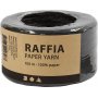 Fil de papier raphia - noir - 100 m