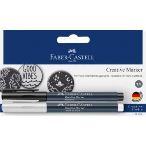 Set de feutres - Faber-Castell - Marqueur créatif - Blanc & Noir Set de feutres - Faber-Castell - Marqueur créatif - Blanc & Noir