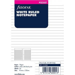 Feuille de notes pour Filofax Pocket Feuille de notes pour Filofax Pocket