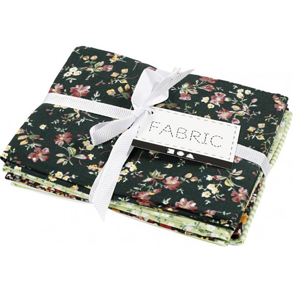 Tissu patchwork - vert - 4 pcs Tissu patchwork - vert - 4 pcs