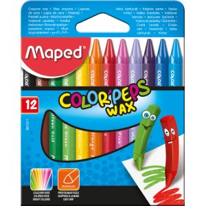 Pinceau craie - Maped - Color'Peps 12 crayons de cire Pinceau craie - Maped - Color'Peps 12 crayons de cire