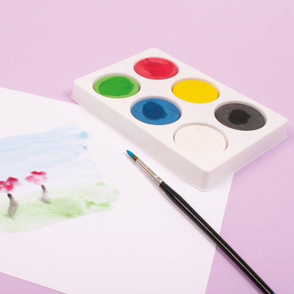 Palette de couleurs pour ø44mm - 6 compartiments - 6 pcs Palette de couleurs pour ø44mm - 6 compartiments - 6 pcs