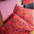 Image client Tissu coton Vichy Petits carrés - Rouge-Blanc - 140 cm