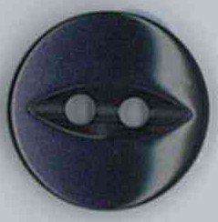 Bouton Rond 2 trous 11 mm 10pcs - Bleu foncé avec oeil Bouton Rond 2 trous 11 mm 10pcs - Bleu foncé avec oeil
