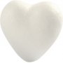 Coeurs en polystyrne - blanc - H6 cm - 5 pcs