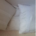 Image client Tissu en coton / Tissu pour draps / Tissu tout usage - Code couleur: 001 - blanc - 150cm