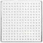 Assiettes perles - Transparent - Carr - 7x7 cm - 1 pce