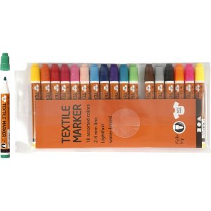 Stylos textiles - couleurs mélangées - 18 pcs Stylos textiles - couleurs mélangées - 18 pcs