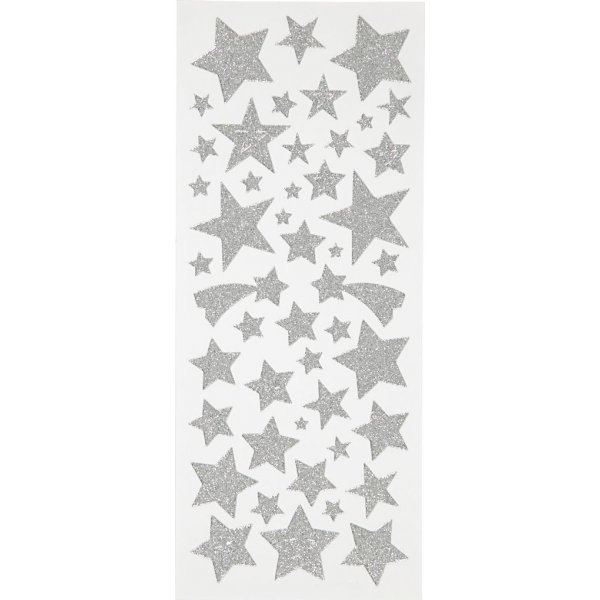 Autocollants paillets - argent - toiles - 2 feuilles