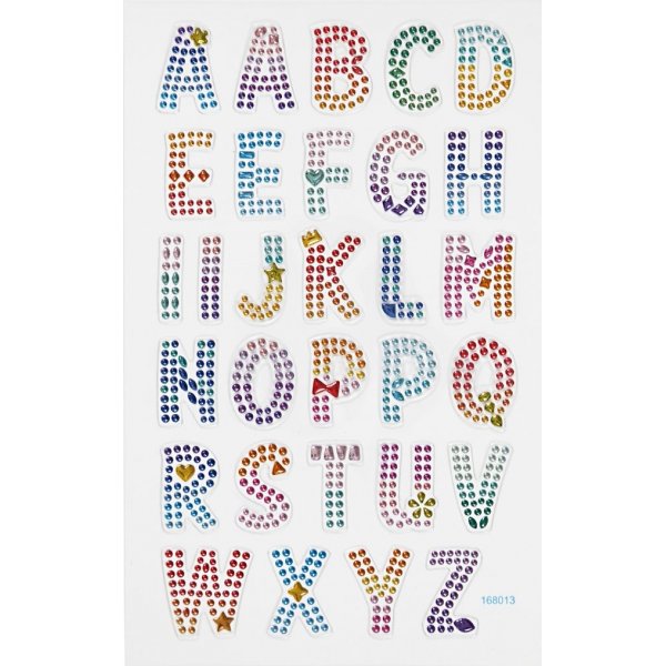 Autocollants diamant - l'alphabet