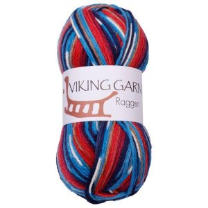 Fil Viking Raggen 150g - Bleu/vert/blanc (775) Fil Viking Raggen 150g - Bleu/vert/blanc (775)
