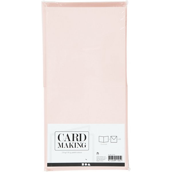 Cartes et enveloppes - couleurs pastel 16 x 16 cm - 50 sets Cartes et enveloppes - couleurs pastel 16 x 16 cm - 50 sets