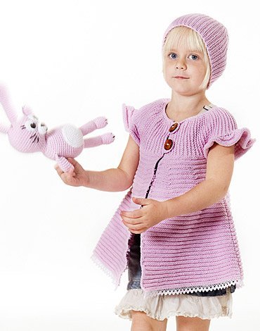 Patron tricot - Manteau/cape et bonnet tricots