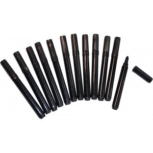 Feutres fibre 12 noirs épais Feutres fibre 12 noirs épais