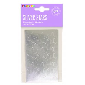 Étoiles argentées 108 pcs 25 mm Étoiles argentées 108 pcs 25 mm