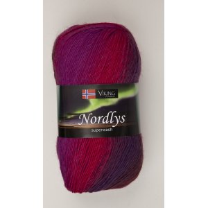 Fil Viking Nordlys 100g - Violet/rouge/marron (957) Fil Viking Nordlys 100g - Violet/rouge/marron (957)