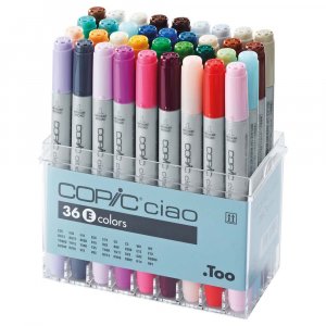 Coffret Copic Ciao - 36 stylos - Coffret E Coffret Copic Ciao - 36 stylos - Coffret E