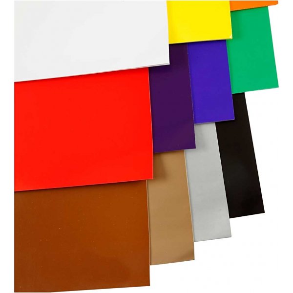 Papier glac - couleurs mlanges - 11 x 25 feuilles