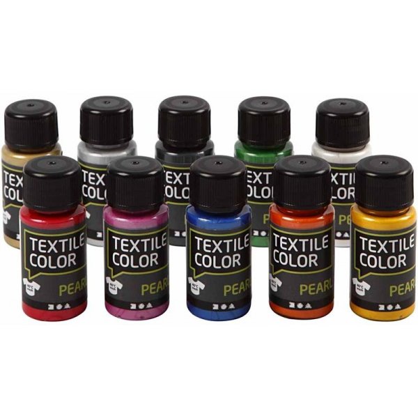 Textile Color - couleurs mlanges - nacre - 10 x 50 ml