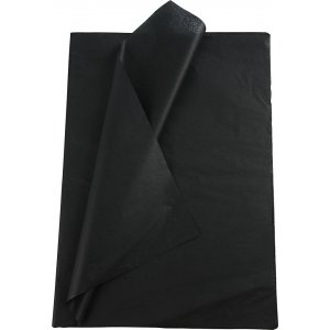 Papier de soie - noir - 50 x 70 cm - 14 g -25 feuilles Papier de soie - noir - 50 x 70 cm - 14 g -25 feuilles